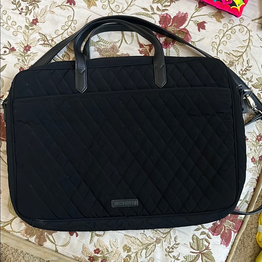 Vera Bradley Black Quilted Laptop Bag